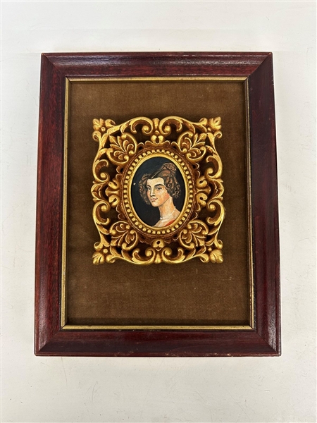 Hand Painted Miniature Painting on Playing Card Signed