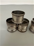 (4) Sterling Silver Napkin Rings
