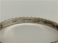 (2) Sterling Silver Turquoise Cuff Bracelets: L. Bowannie Shewe Zuni