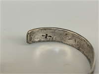 (2) Sterling Silver Turquoise Cuff Bracelets: L. Bowannie Shewe Zuni