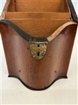 English Serpentine Mahogany Inlaid Cutlery Box