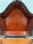 English Serpentine Mahogany Inlaid Cutlery Box