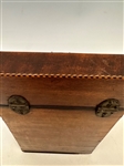 English Serpentine Mahogany Inlaid Cutlery Box