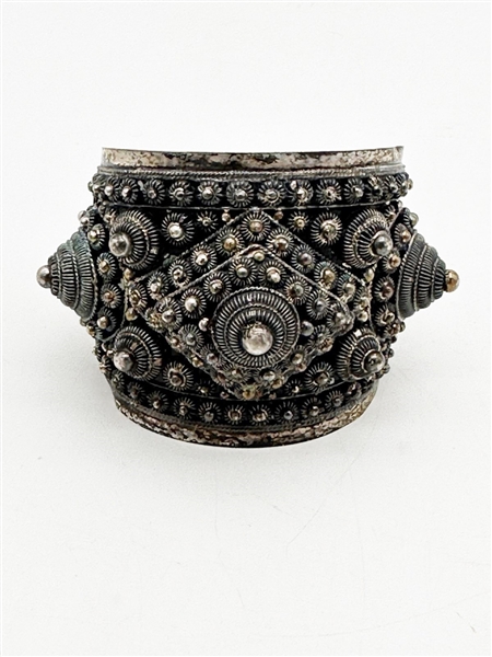 Siam Sterling Silver Large Chunky Cuff Bracelet