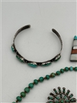 Native American Sterling Silver Turquoise Jewelry Lot