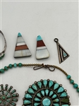 Native American Sterling Silver Turquoise Jewelry Lot