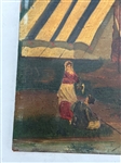 Folk Art Civil War Encampment Painting and Mixed Media