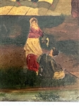 Folk Art Civil War Encampment Painting and Mixed Media