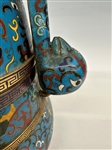 19th Century Cloissone Handled Food Pot