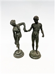 (2) Bronze 19th Century Figures Male and Female Nudes