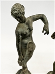 (2) Bronze 19th Century Figures Male and Female Nudes