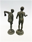 (2) Bronze 19th Century Figures Male and Female Nudes