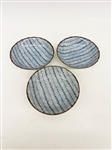 (3) Made in Japan Blue and White Shallow Bowls