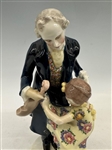 Porcelain Figural Group Father and Daughter