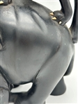 Ebony Carved Elephant With Attacking Lions