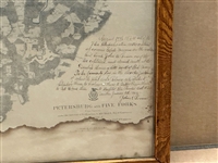 1864 Civil War Map Petersburg and Five Forks