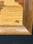 Wood Inlaid Art Signed B.G. Germany St. Bartholoma