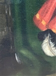 Oil on Canvas Musketeer in Gilt Gesso Frame