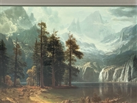 Pair of Contemporary Bierstadt Prints Oversize Framed