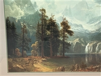 Pair of Contemporary Bierstadt Prints Oversize Framed