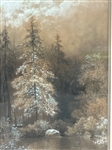 F. Hopkins Smith Pastel Painting The Pool in the Woods