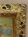 Oil on Board In Gilt Gesso Frame Man With Red Hair