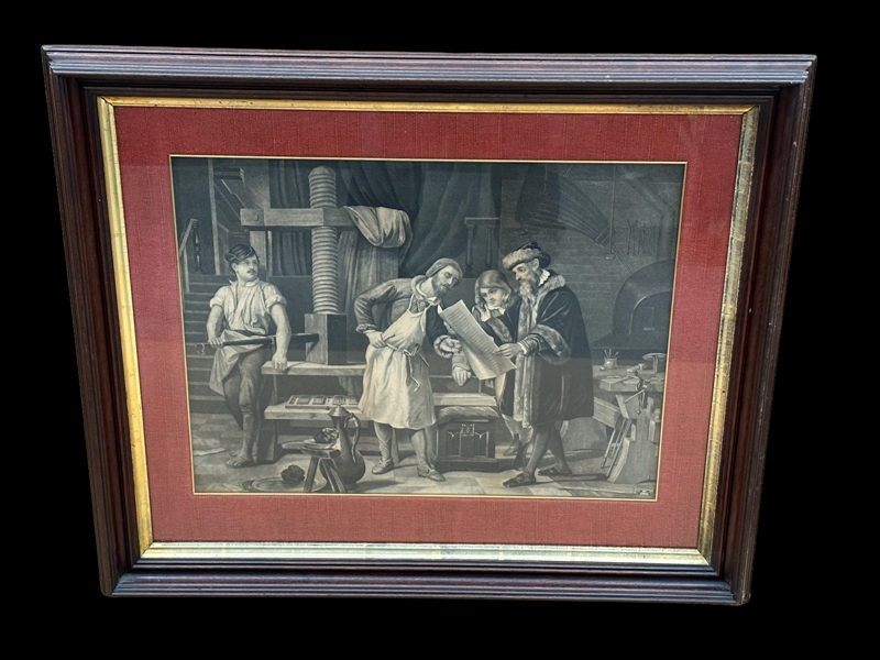 Oliver Pelton Engraving "Johannes Gutenberg"