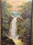 Oil on Canvas Landscape Scene Gilt Gesso Frame