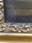 Oil on Canvas Landscape Scene Gilt Gesso Frame