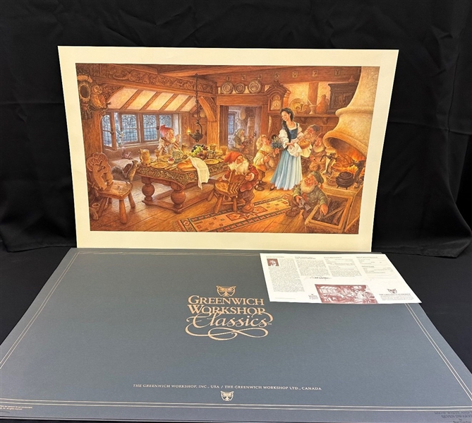 Scott Gustafson "Snow White and the Seven Dwarfs" 1944 S/N Lithograph