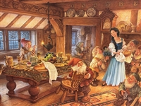 Scott Gustafson Snow White and the Seven Dwarfs 1944 S/N Lithograph