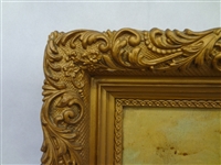 Original Oil on Canvas River Landscape in Gilt Frame
