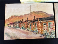 (3) Hans H. Volck Watercolor Paintings Unframed
