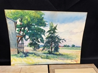 (3) Hans H. Volck Watercolor Paintings Unframed