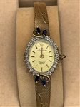 Jules Jurgensen Diamond/Sapphire Quartz Watch with Case
