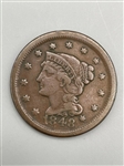 1848 United States Liberty Head Large One Cent Coin