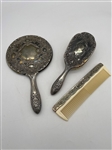 (3) Piece Silver Plate Dresser Set