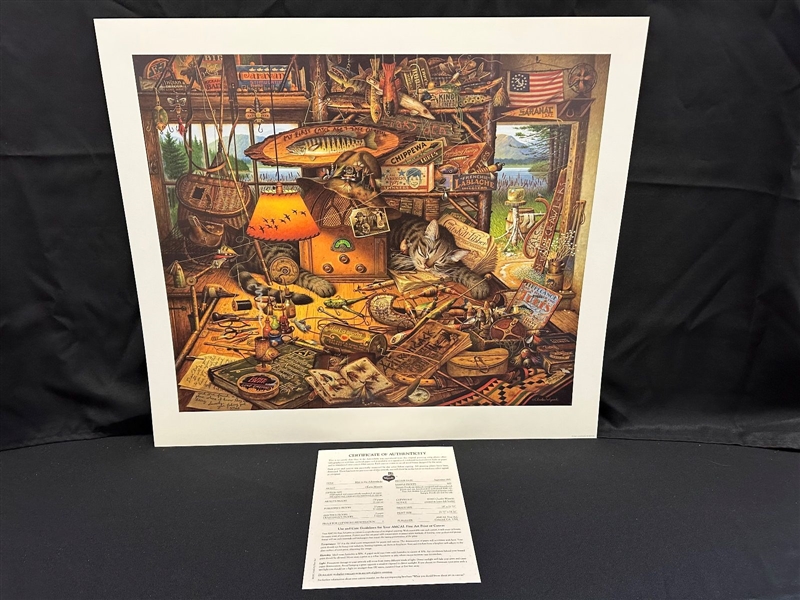 Charles Wysocki S/N Lithograph "Max in the Adirondacks" 1997