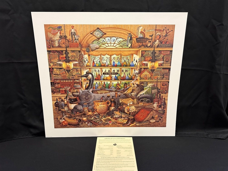 Charles Wysocki S/N Lithograph "Elmer and Loretta Hanging Out" 1999