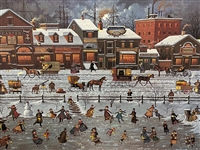 Charles Wysocki S/N Lithograph Bostonians and Beans 1989