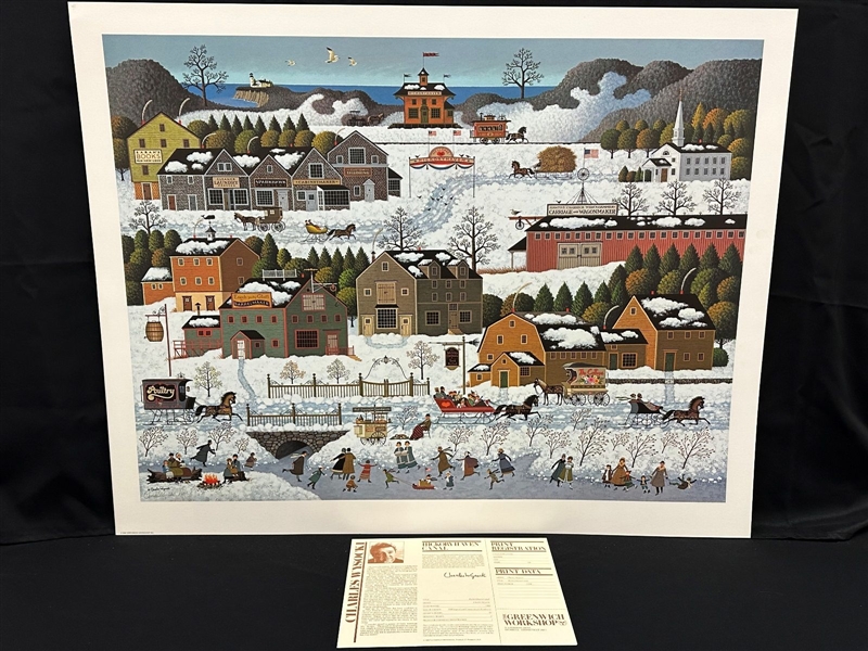 Charles Wysocki S/N Lithograph "Hickory Haven Canal" 1986