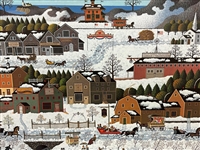Charles Wysocki S/N Lithograph Hickory Haven Canal 1986