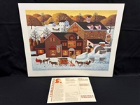 Charles Wysocki S/N Lithograph "Pages Bake Shoppe" 1981