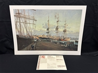 Christopher Blossom S/N Lithograph "Allerton on the East River" 1985