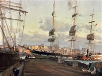 Christopher Blossom S/N Lithograph Allerton on the East River 1985