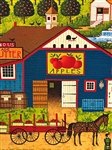 Charles Wysocki S/N Lithograph Apple Butter Makers 1983