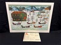 Charles Wysocki S/N Lithograph "Country Race" 1983