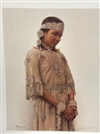 James Bama S/N Lithograph Little Fawn Cree Indian Girl 1989