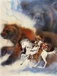 Bev Doolittle S/N Lithograph Two Bears of the Blackfeet 1986