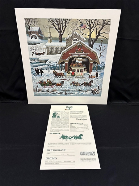 Charles Wysocki S/N Lithograph "Twas the Twilight Before Christmas" 1987